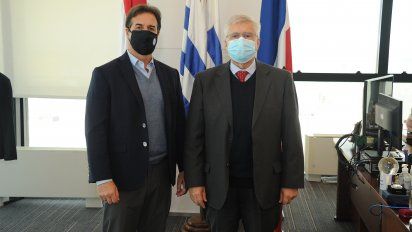 Luis Lacalle Pour y Tabaré Viera.