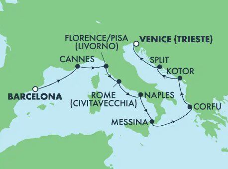 Norwegian Cruise Line: una de las opciones de la naviera es el crucero por el Mediterráneo en el Norwegian Epic