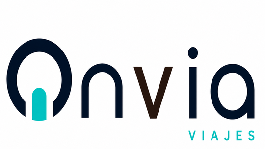 El logo de ONVIA Viajes, la flamante marca de circuitos.