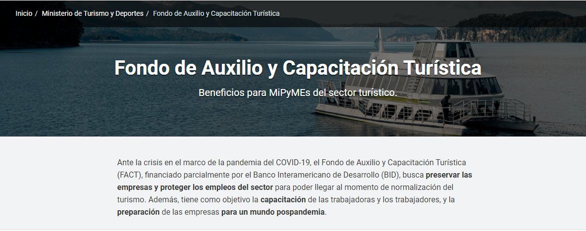 El Ministerio de Turismo y Deportes abri&oacute; la inscripci&oacute;n para el Fondo de Auxilio.&nbsp;