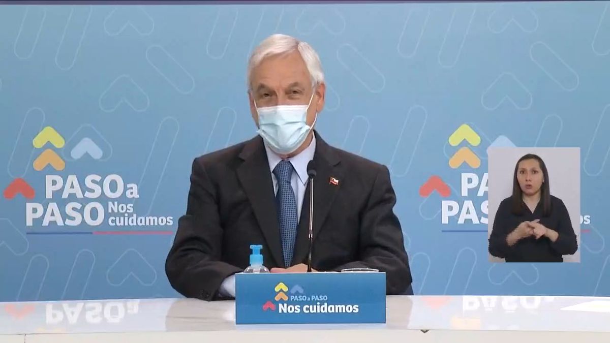 El presidente Sebastián Piñera dio el anuncio del inicio de la cuarta dosis de vacunas. 
