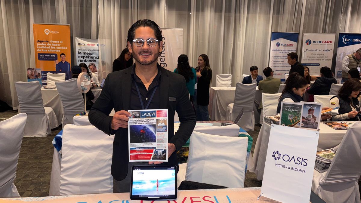 Alonso Flores, representante Ecuador de Hoteles Oasis, en los Ladevi Workshop. 