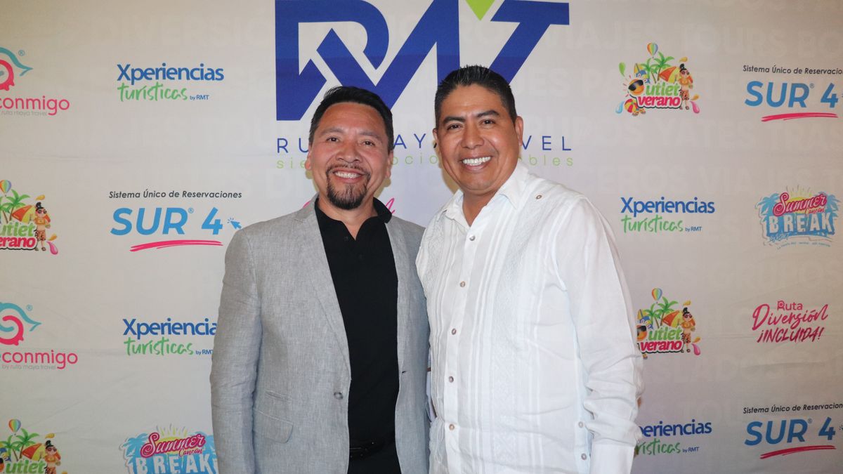 Daniel Ruiz, director general de Ruta Maya Travel y Julio César Cárdenas Ortega, presidente municipal de Santa María Huatulco.&nbsp;
