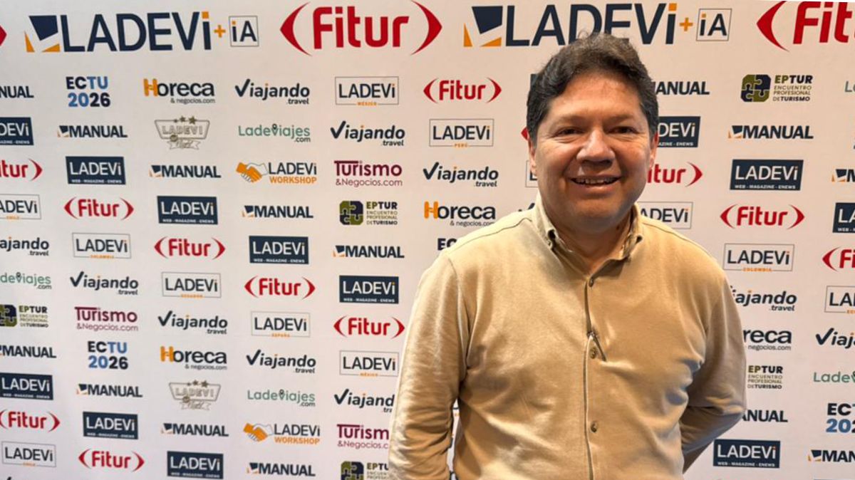 Alexander S. Idárraga, gerente general de mayorista Viaje Hoy. Fitur 2026.