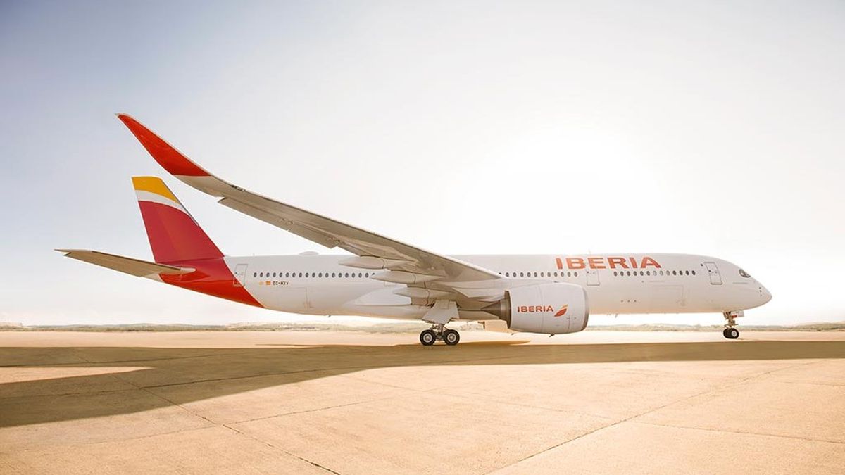 Una de las aeronaves de la flota de Iberia.