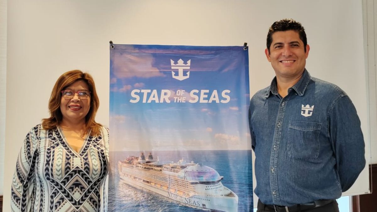 Susana Moreno de Dream Destinations y Pablo Islas de Royal Caribbean.