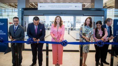 La inauguración del nuevo Edificio Procesador en el Aeropuerto Internacional de Tijuana.