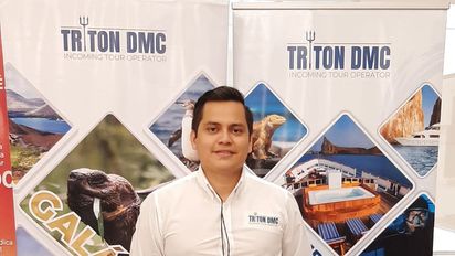 Juan Calderón, gerente comercial de Tritón DMC, estuvo presente en el Workshop de Ladevi Quito.&nbsp;