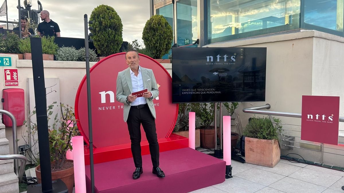 Carlos Jiménez, CEO de Hatton Events, durante la presentación de la agencia de viajes NTTS en Madrid