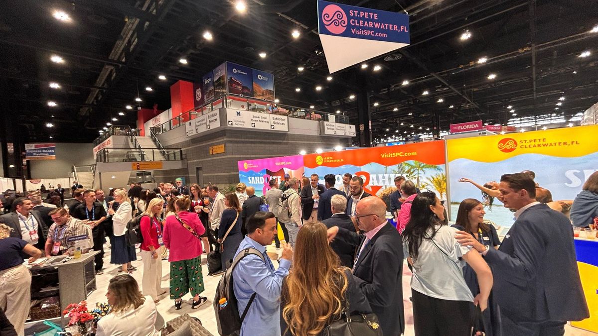 Recepciòn de Visit St. Pete Clearwater durante IPW 2025.