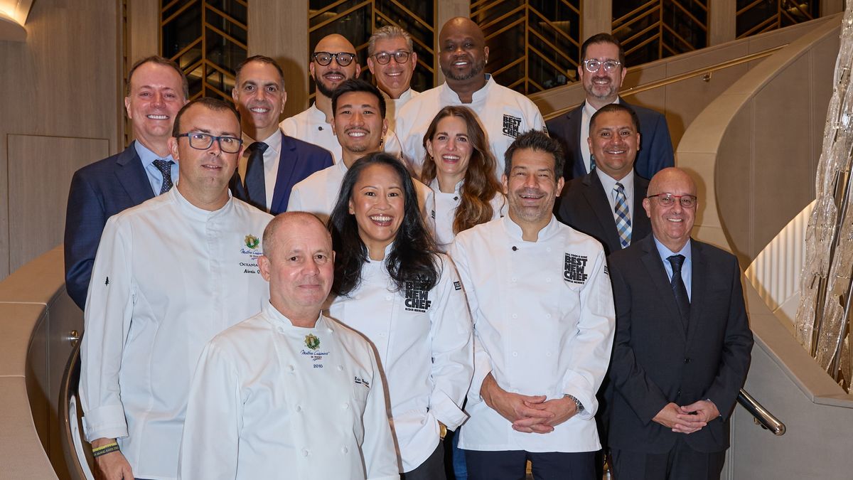 Las personalidades presentes en Miami para el evento de inauguración del barco de cruceros de Oceania.