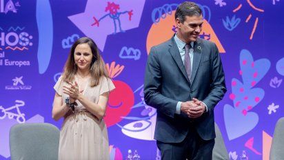 La líder de Podemos, Ione Belarra, y el presidente del Gobierno, Pedro Sánchez
