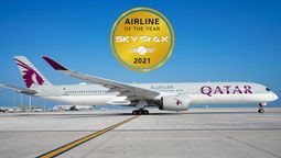 Qatar Airways fue elegida por Skytrax como Mejor Aerolínea del Mundo.