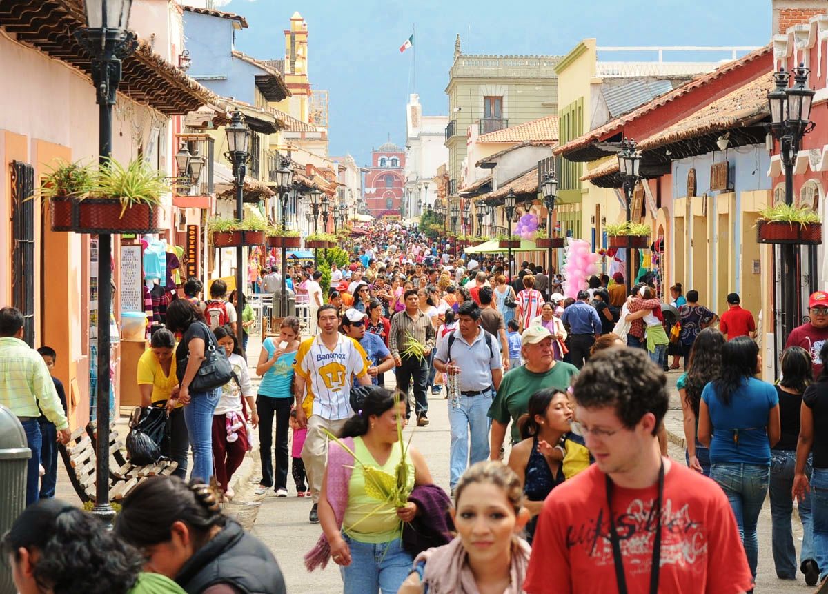 Turistas internacionales en M&eacute;xico