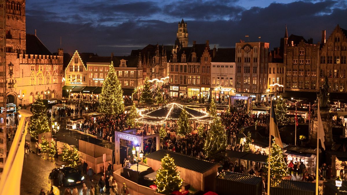 Mercadillo navideño en Brujas.