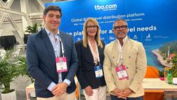 TBO Holidays: Rodrigo Sienra, Country Manager Brasil; Ana Vainstein, vicepresidenta de Ventas para América; y Mauricio Peralta, Regional Associate Director.&nbsp;