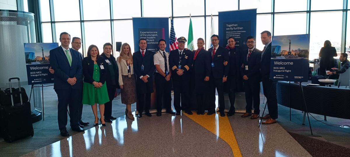 Aeroméxico retoma sus operaciones entre CDMX y Boston, Massachusetts.