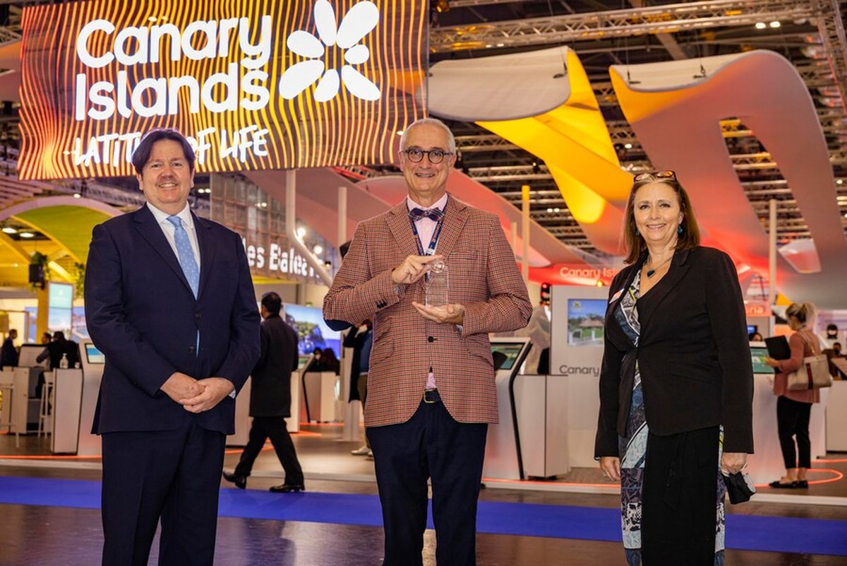 Islas Canarias se llevó el premio al mejor stand de WTM London 2021 por la correcta combinación de tecnología y presencia humana.
