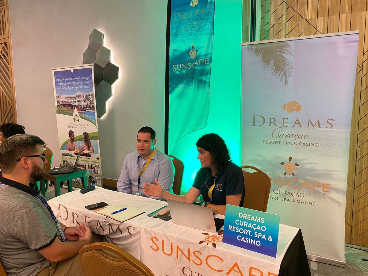 Dreams Curacao Resort Spa & Casino y Sunscape Curaçao Resort, Spa & Casino, expositores del Global Trade Symposium 2022 de Curazao.