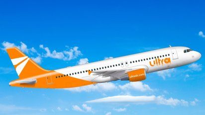 Imagen renderizada de un Airbus A320 de Ultra Air.