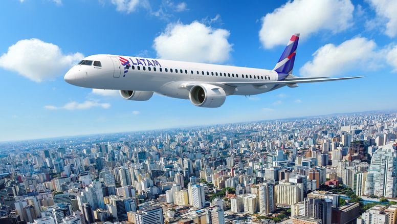 El Embraer E195-E2 tiene capacidad hasta 146 asientos y se sumarán a las 362 aeronaves de Latam Airlines.