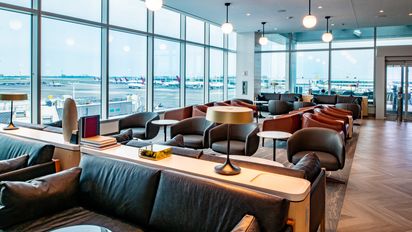 Un sector del nuevo Sky Club de Delta Air Lines en New York-Kennedy.