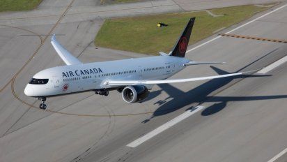 Un Boeing B-787 Dreamliner de Air Canada.