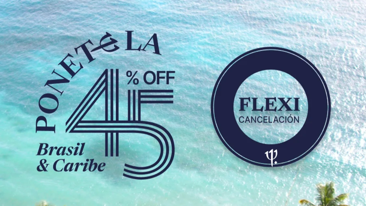 Para esta edición de Ponete la 45, Club Med contempla descuentos en sus 3 resorts en Brasil y todos los del Caribe.