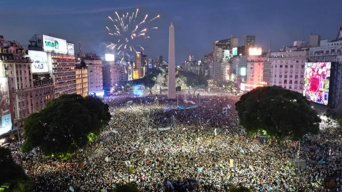 Así fueron los festejos en Buenos Aires luego de Qatar 2022. Así fueron los festejos en Buenos Aires luego de Qatar 2022.