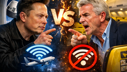 Elon Musk (Starlink) y Michael O´Leary (Ryanair), en el enfrentamiento corporativo más viral de los últimos tiempos.
