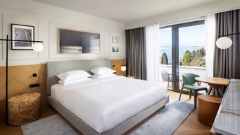 Una de las habitaciones del Hyatt Regency Zadar.