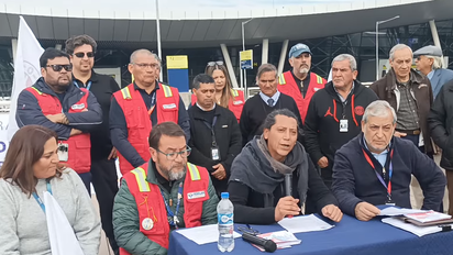 Trabajadores aeroportuarios llaman a paro nacional