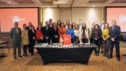 Ejecutivos, inversionistas y representantes de empresas se reunieron con autoridades del Perú encabezadas por Madeleine Burns, viceministra del Ministerio de Comercio Exterior y Turismo.