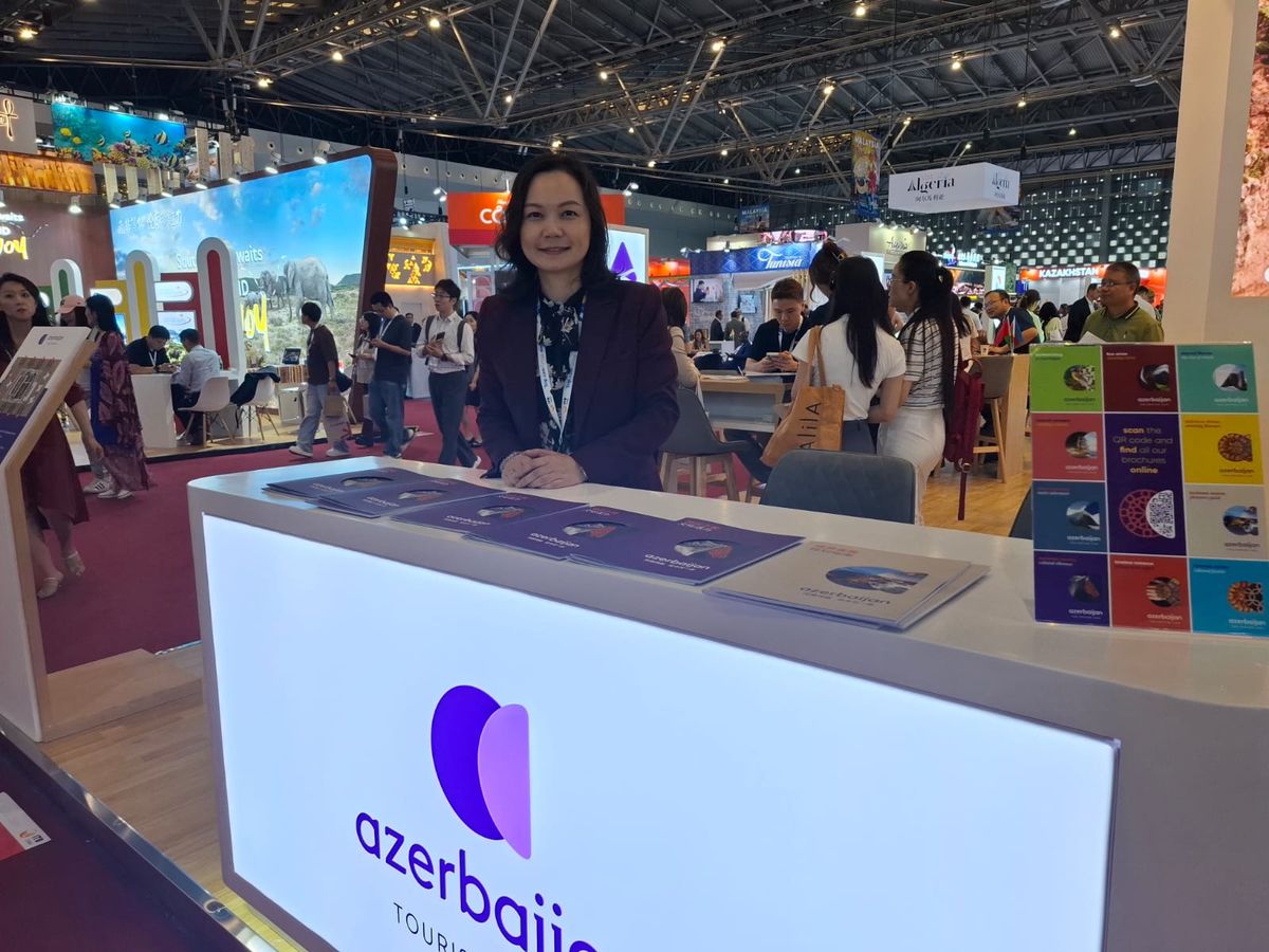 Mehin Huseynli, del equipo de Azerbaijan Tourism Board en ITB China 2026.