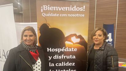Hoteles Misión en EPTUR: Susana Araujo y Aline Díaz.