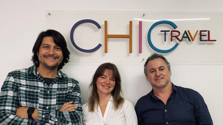 Los ejecutivos de Chic Travel: Matías De Vito, Belén Perello y Julián Parga apuestan al producto de nieve. &nbsp;