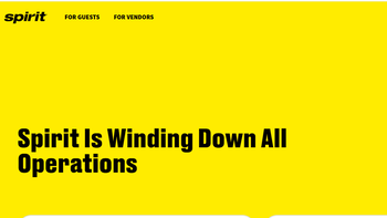 La portada del sitio web de Spirit Airlines lo dice todo.