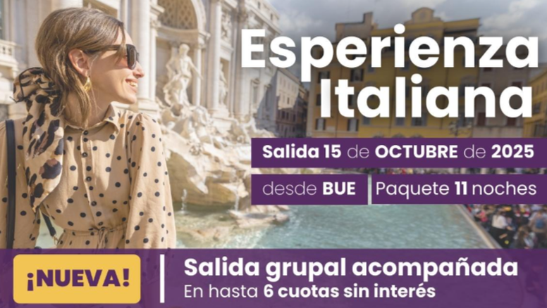 Ticketya y Chasma lanzaron la salida grupal Esperienza italiana.