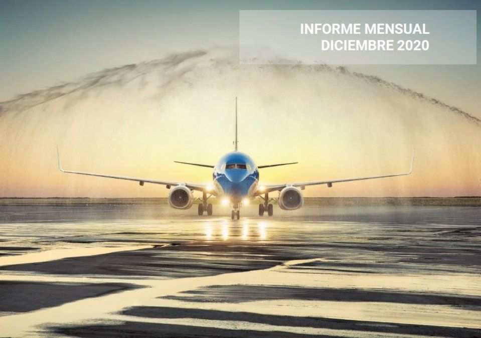 Portada del informe estadístico de ANAC, correspondiente a diciembre.