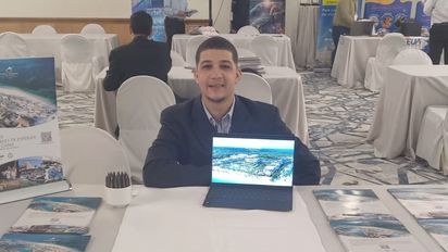Saúl Camilo, coordinador de Ventas Latam del hotel Lopesan Costa Bávaro Resort Spa y Casino, en el Ladevi Workshop en Quito.&nbsp;