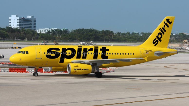 Uno de los Airbus A319 de Spirit Airlines.