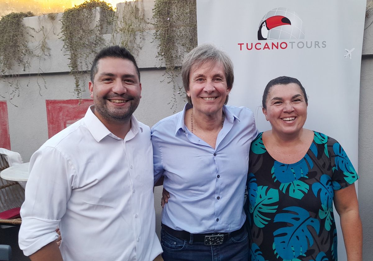 Nicolás Duarte, Carlos Alonso y Silvana Briganti.