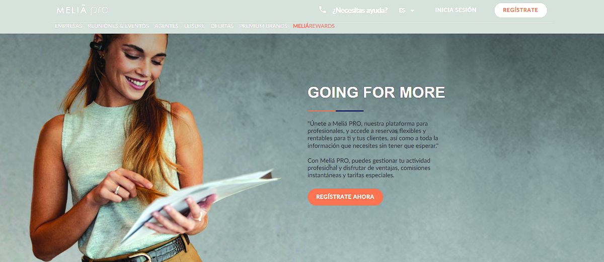 Meli&aacute; Hotels International: Meli&aacute; PRO es una plataforma de reservas para agentes de viajes - corporativos y Meetings
