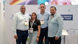 Eduardo Valdés, director de Exotic Tours and Travel para Asia; Luz Neyla Ochoa, directora comercial para Colombia; Mohamed Mossad, presidente de Exotic Tours and Travel; y Fouad Osaid, director de la sucursal de Exotic Tours and Travel en Marruecos.