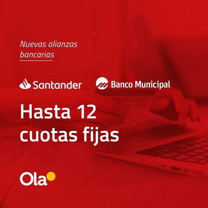 Ola ofrece hasta 12 cuotas a tasas preferenciales.
