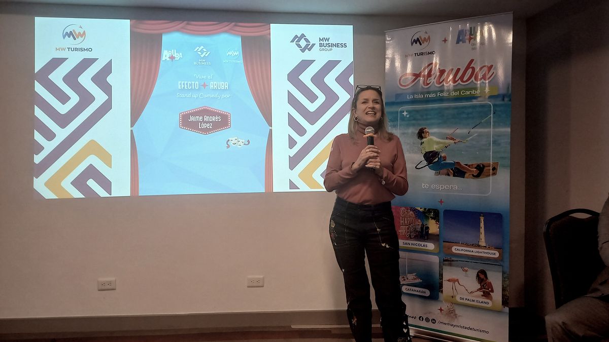 Claudia Delgado, representante comercial de la Autoridad de Turismo de Aruba.