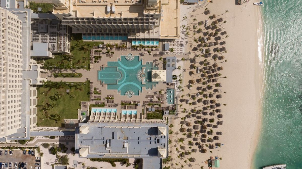 Vista a&eacute;rea del Riu Palace Aruba.