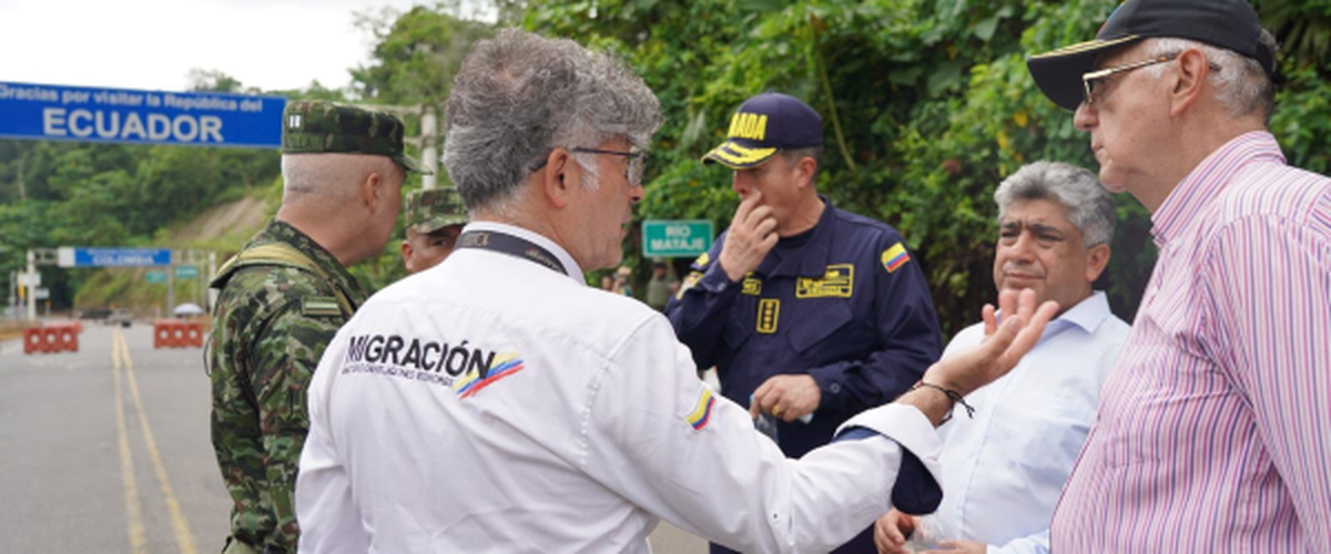 Inspección del nuevo Puesto de Control por parte del Ministerio de Defensa, Fuerzas Militares y Policía Nacional.