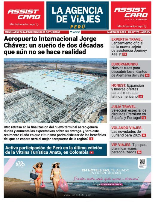 Portada de la Revista La Agencia de Viajes Perú de marzo 2025. - Ladevi Medios y Soluciones Portada de la Revista La Agencia de Viajes Perú de marzo 2025.