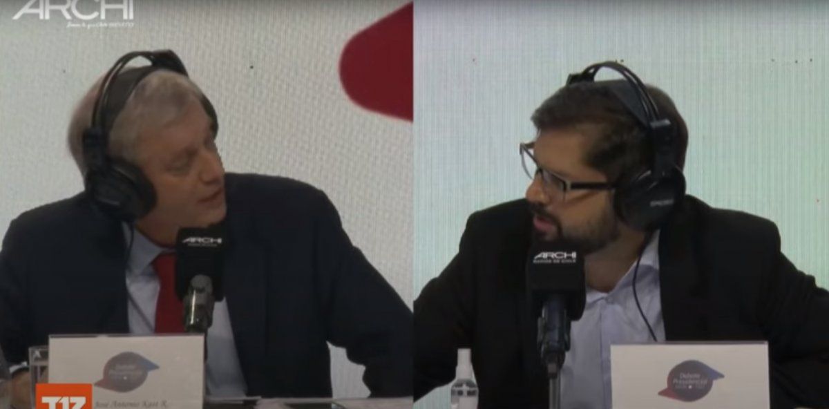 José Antonio Kast y Gabriel Boric debatieron de cara a las elecciones. 